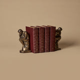 Serre-livres "Le Penseur" et livres anciens