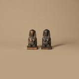 Serre-livres Sphinx vintage et livres anciens