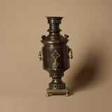 Samovar Russe Décoratif En Laiton De La Fin Du 19ème Siècle