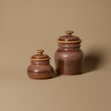 Duo de pots de garde-manger à couvercle Genin Trudeau des années 1970