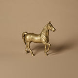 Sculpture de cheval en laiton lourd vintage
