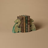 Serre-livres et livres anciens Art déco vintage en marbre sculpté