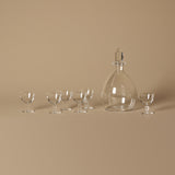 Service à carafe en cristal du milieu du XXe siècle dans le style de Baccarat