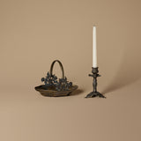 Vintage Ornate Rose Basket & Candleholder