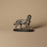1930s French Bronze Hunting Dog Sculpture on Marble Base