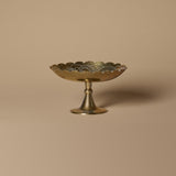 Plat sur pied gravé à décor de dragon