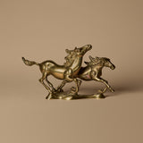 Vintage Galloping Horse Sculpture On Base