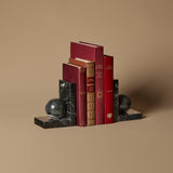 Vintage Marble Art Deco Bookends & Antique Books
