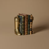 Vintage Cowboy Boot Bookends & Antique Books