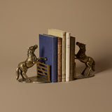 Circa 1950s Rearing Horse Bookends & Antique Books