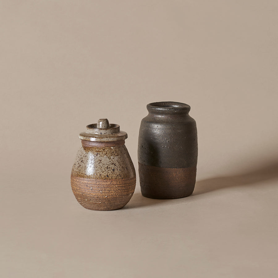 Handmade Stoneware Pot & Vase Ensemble