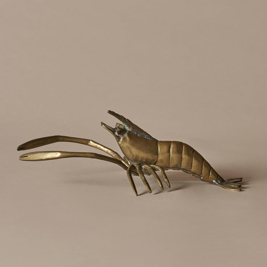 Rare 1970s Vintage Brass Crawfish