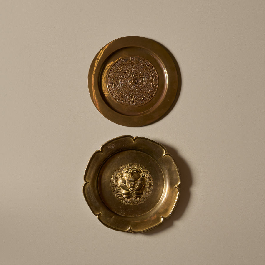 Handcrafted Chibcha Brass Wall Plates