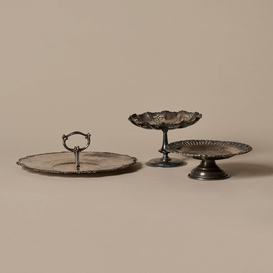 Antique Decorative Serving Tray Set