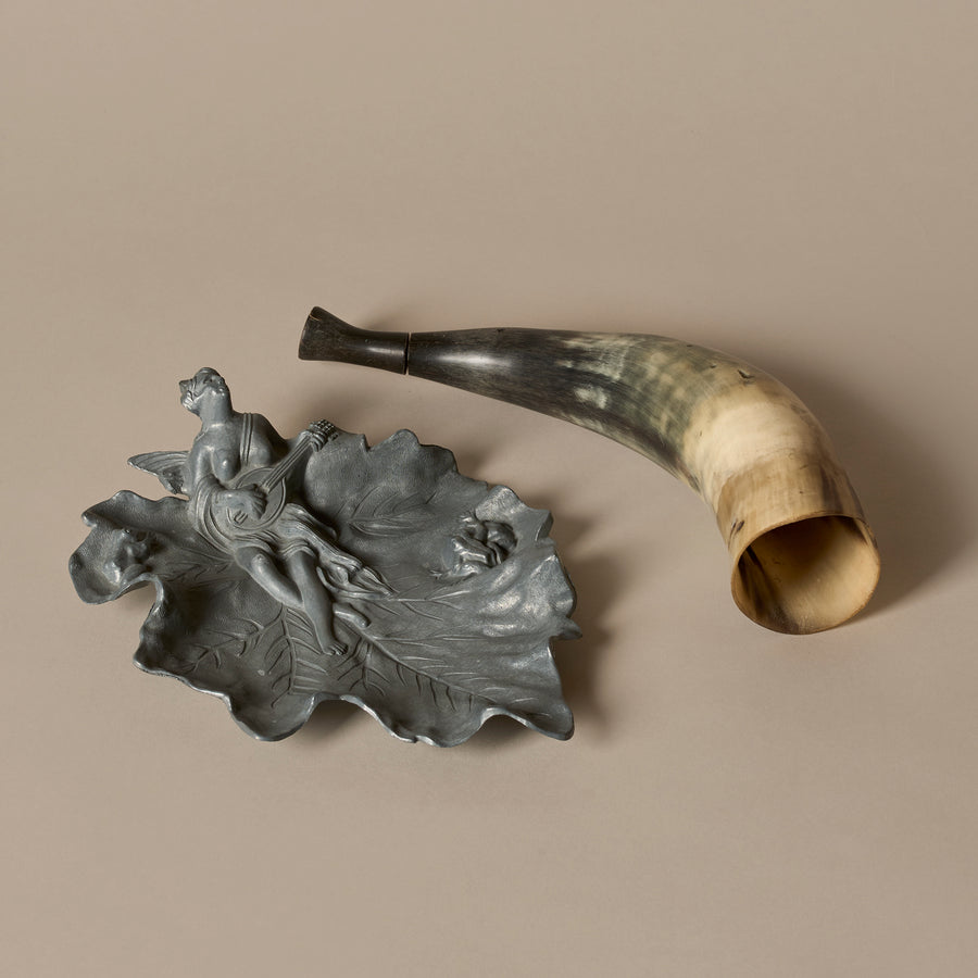 Pewter Catchall & Bull Horn Duo