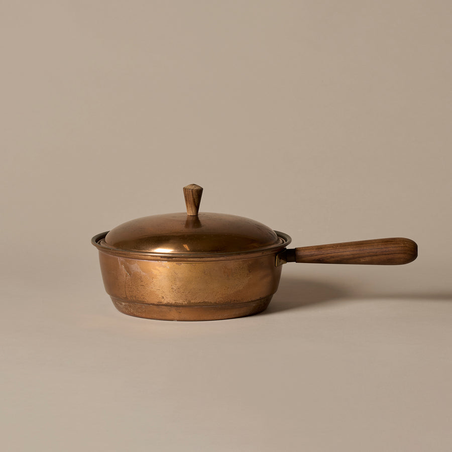 Italian Copper Saucepan with Lid