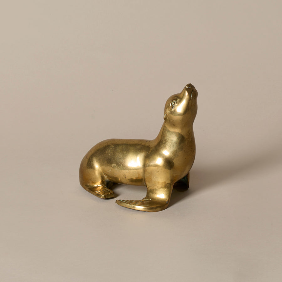Vintage Midcentury Brass Seal