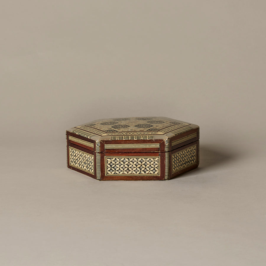 Vintage Mosaic Inlay Jewelry Box