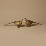 Duo de faisans en laiton vintage