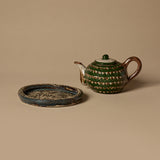 Handcrafted Stoneware Teapot with Plate