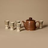 Vintage English Teapot with Pedestal Cups