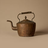 Antique Hand-Forged Gooseneck Kettle with Acorn Finial