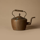 Antique Hand-Forged Gooseneck Kettle with Acorn Finial