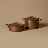 Vintage French Copper Pot Duo