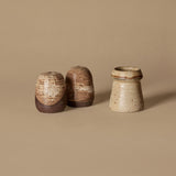 Studio Pottery Salt & Pepper Shakers with Small Vase