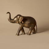 Midcentury Solid Brass Elephant