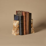 Mayan Onyx Bookends & Antique Books