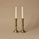 1950s Mexican Brass Candleholder Duo