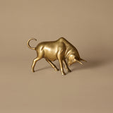 Vintage Solid Brass Charging Bull