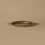 Plateau de service floral en laiton gravé