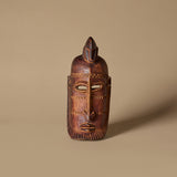 Handcarved African Mask with Crest