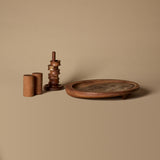 MCM Dansk Teak Tray Set with Napkin Rings, Stand & Salt and Pepper Shakers