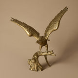 Midcentury Brass Eagle Sculpture