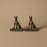 Serre-livres de berger allemand des années 1920 & livres anciens