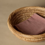 Vintage Handwoven Wicker Basket with Tea Towel