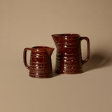 Set of 2 Vintage Marcrest Daisy Dot Stoneware Pitchers