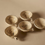 Set of 5 Vintage Tzintzuntzan Pottery Cups