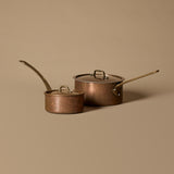 Vintage Portuguese Copper Saucepan Duo