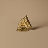 Vintage Brass Horse Bust Bookend & Antique Books