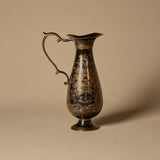 Vintage Floral Engraved Brass Pitcher
