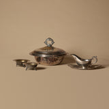 Antique Decorative Tableware Set with Serving Dish, Saucier & Footed Bowls