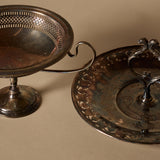 Antique Compote & Handled Serving Dish
