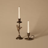 Antique Cherub & Chamber Candleholder Duo
