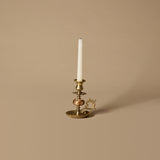 Ornate Brass & Agate Candleholder