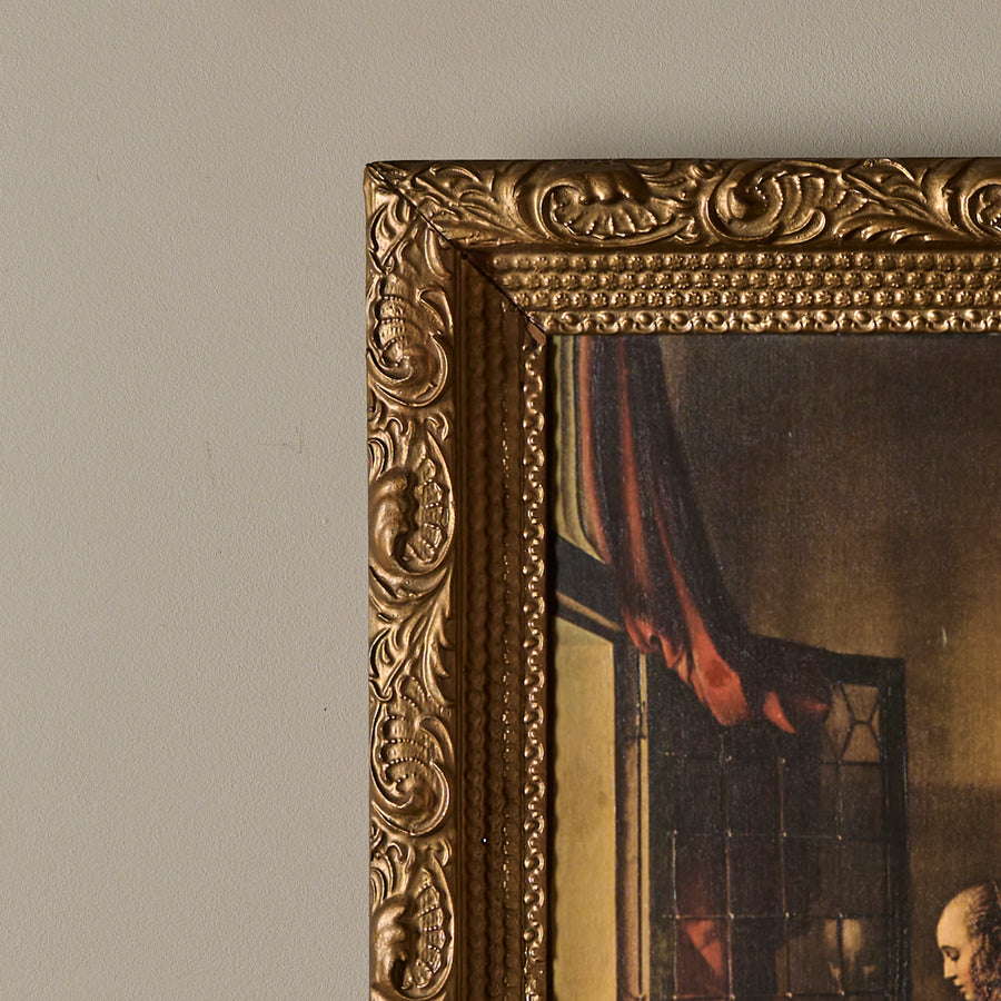 Reproduction à l’huile 'Jeune Fille Lisant Une Lettre' de Vermeer (18" x 26")