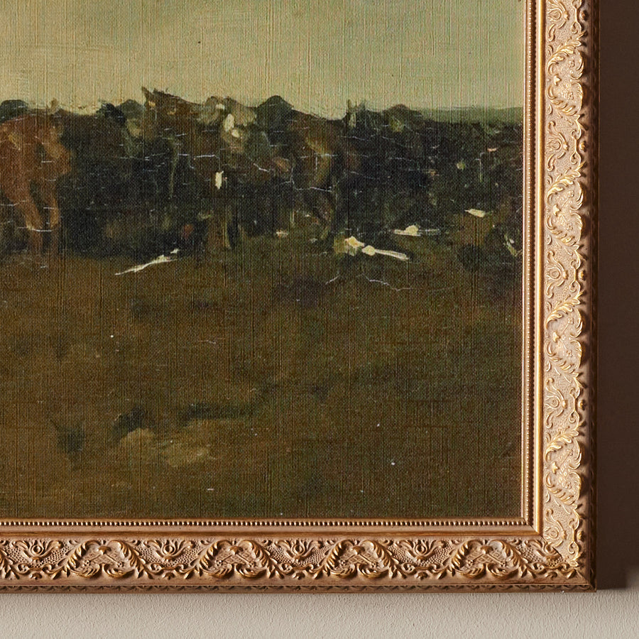 La harde de chevaux (26" x 18")